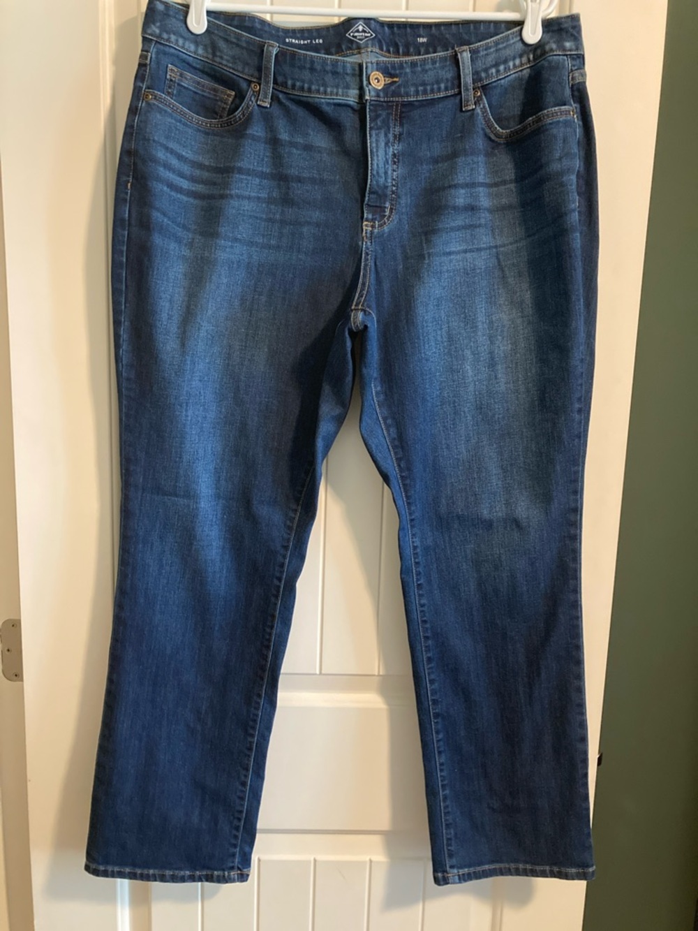 St. John's Bay Medium Blue Straight Leg Women's Jeans